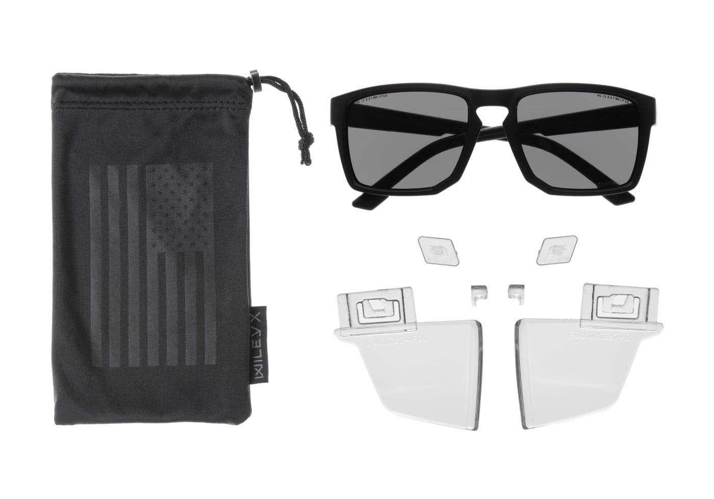 Wiley X WX Founder Captivate Grey Black