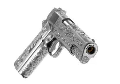 WE M1911 Etched Full Metal GBB Silver