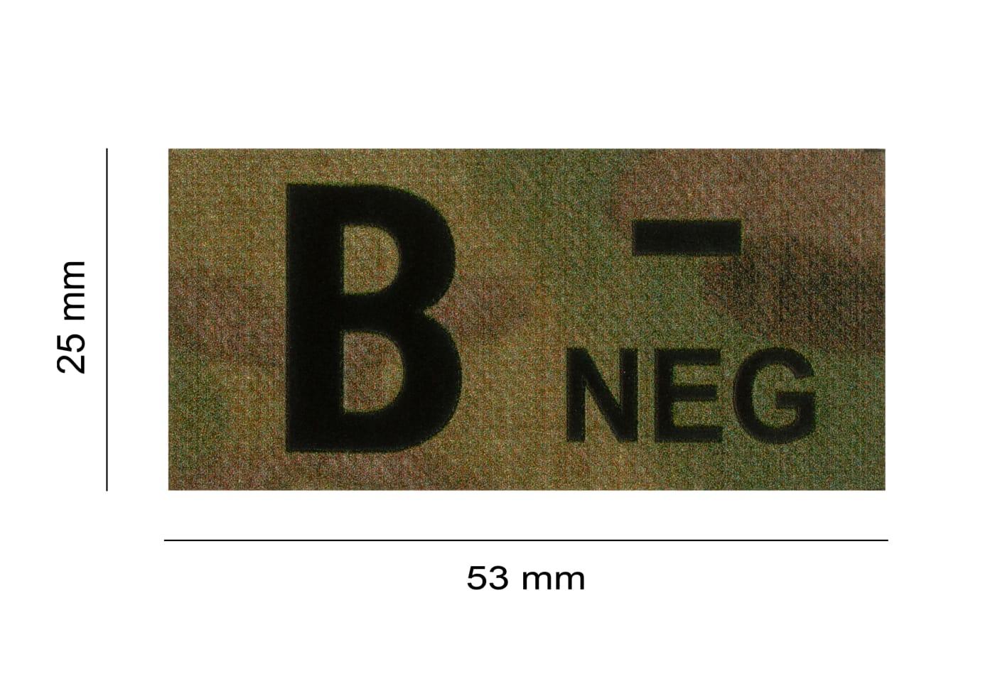 Clawgear B Neg IR Patch Multicam