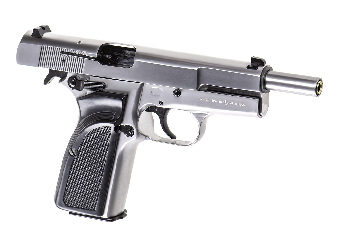 WE Hi-Power Mk3 Full Metal GBB Silver