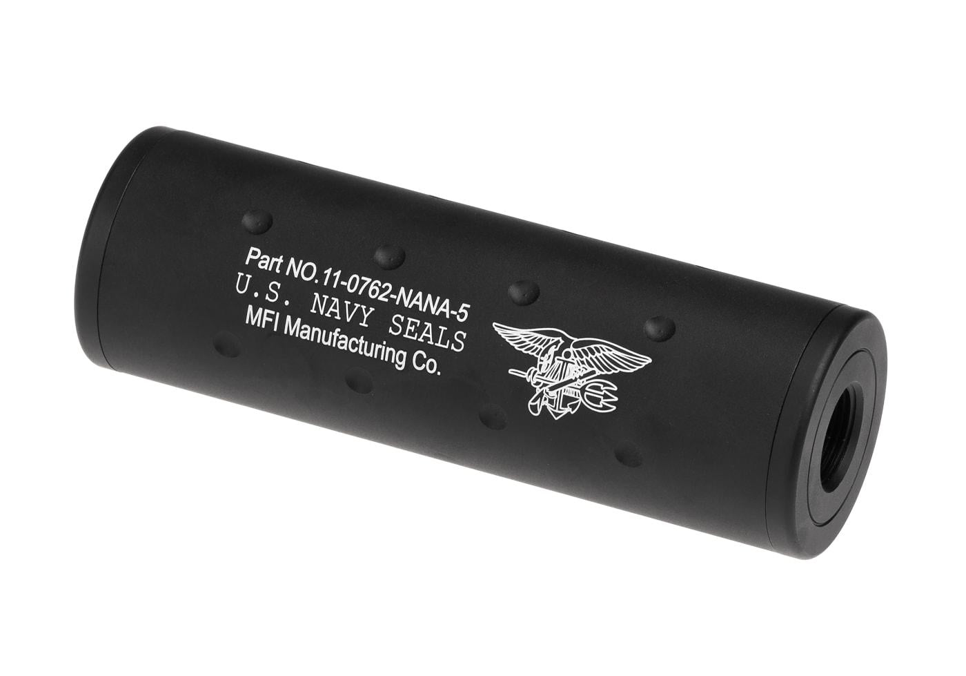 FMA 107mm Navy Seals Airsoft Silencer 14mm CW/CCW Black