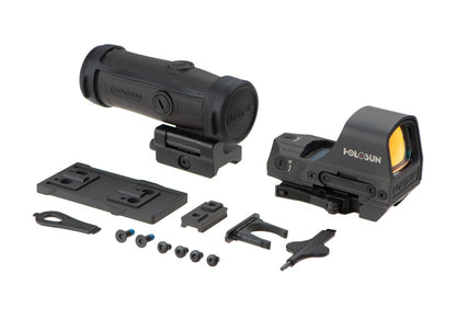 Holosun HS510C Solar Red Circle Dot Sight Combo with HM3X Black