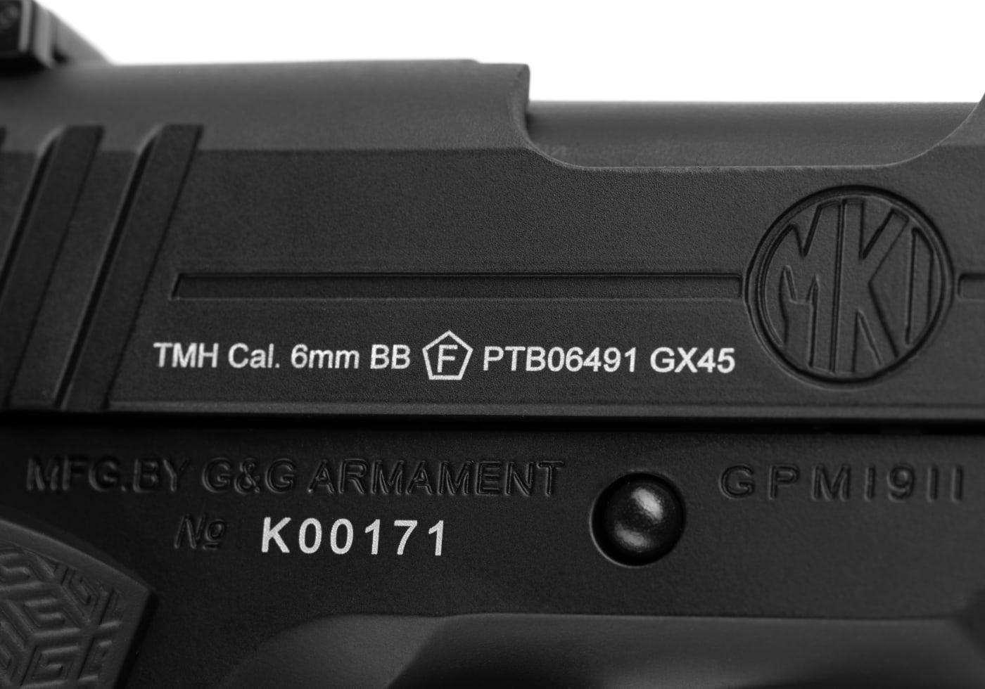 G&G GX45 Mk.I Metal Version GBB Black