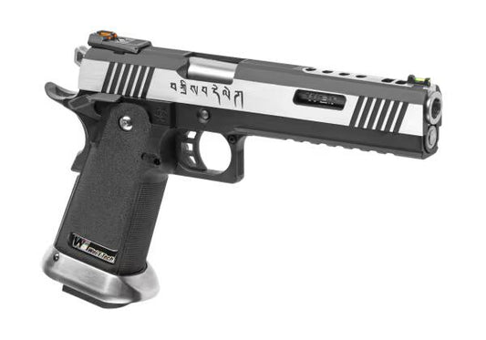 WE Hi-Capa 6 Force A Silver Barrel Full Metal GBB Dual Tone