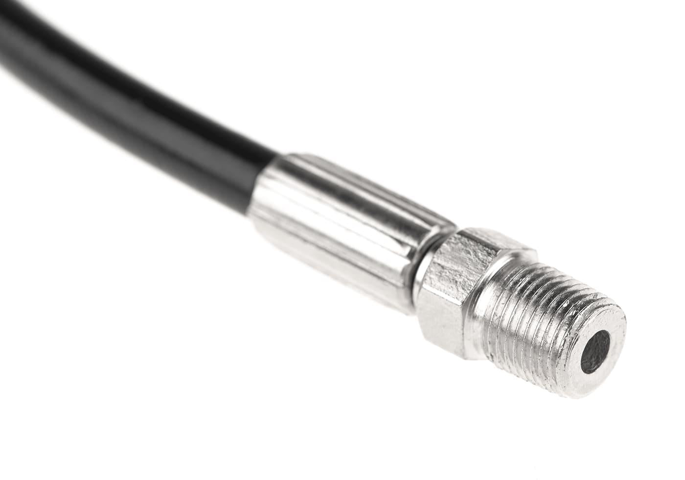 EpeS High Presure HPA Hose - Straight 60cm (Outer 1/8 NPT) Black