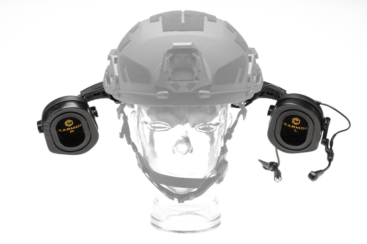 Earmor M32X Plus Hearing Protection Set for ARC Helmet Rails Black