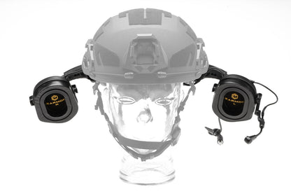Earmor M32X Plus Hearing Protection Set for ARC Helmet Rails Black