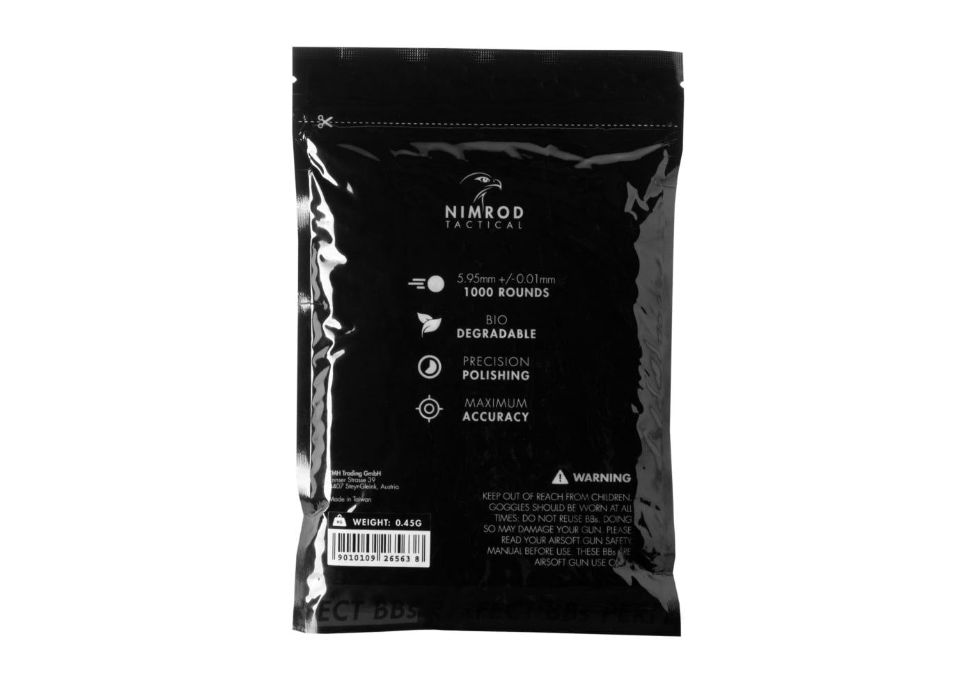 Nimrod 0.45g Bio BB Professional Performance 1000rds Bag White