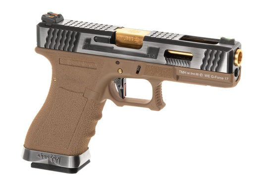 WE G-Force 17 SV Gold Barrel Metal Version GBB Desert