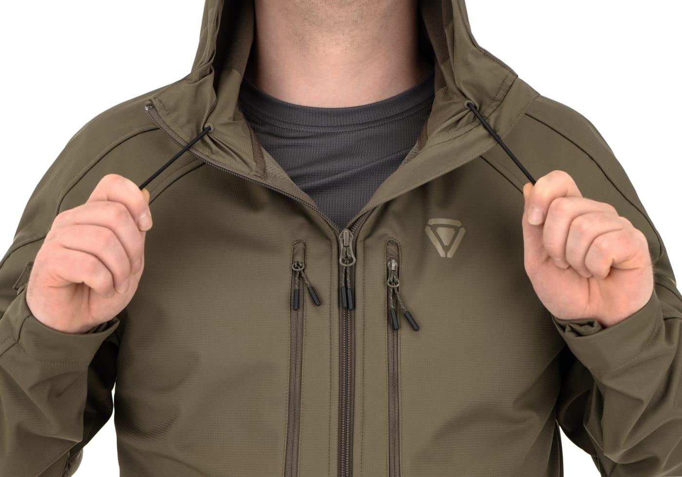 Outrider ED Softshell Hoody Stonegrey Olive