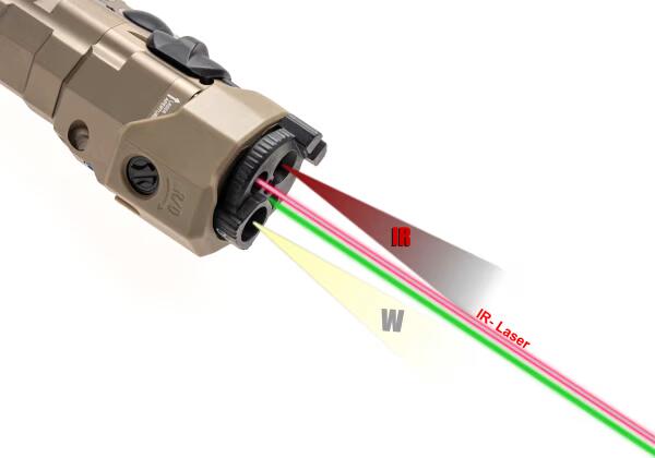 WADSN MAWL-C1 Metal Version LED + Green + IR Laser Dark Earth