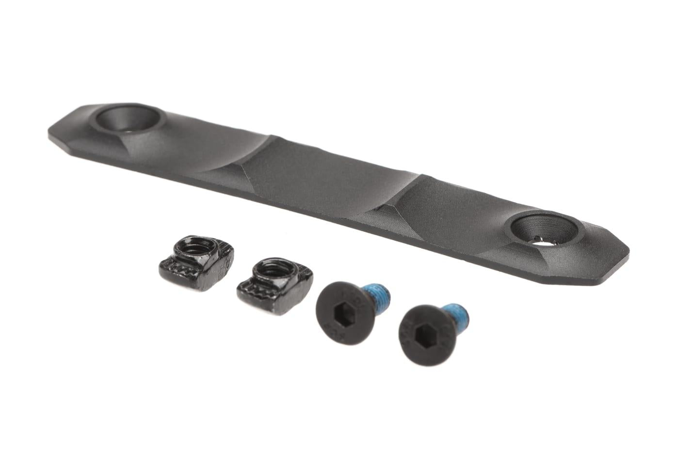 Metal Type D CNC Aluminium Rail Cover Short for M-LOK & Keymod Black