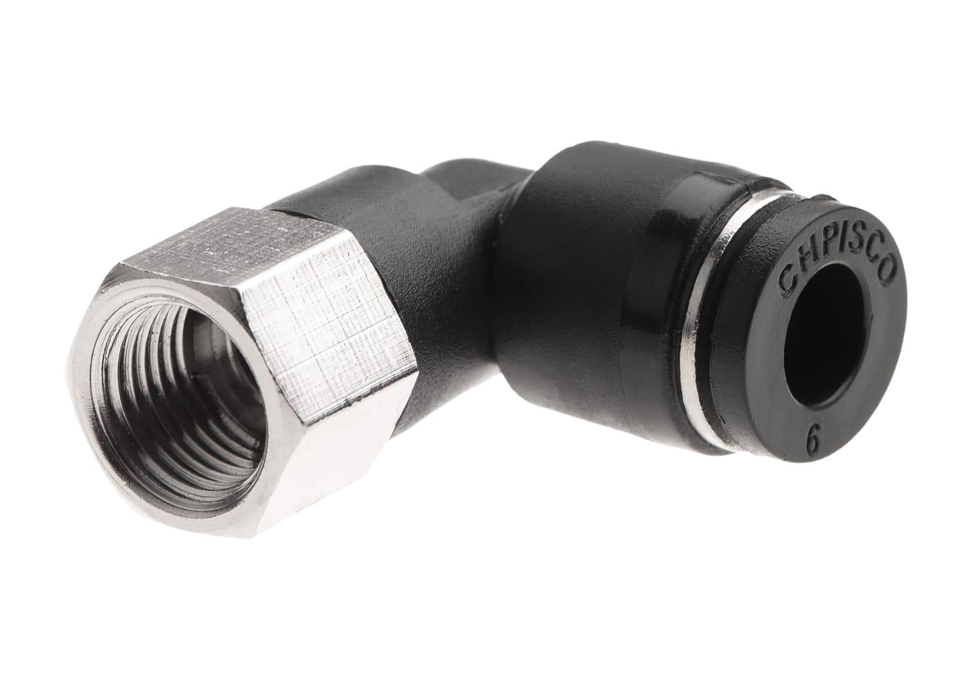 EpeS HPA 6mm Hose Coupling 90 Degree - Inner 1/8 NPT