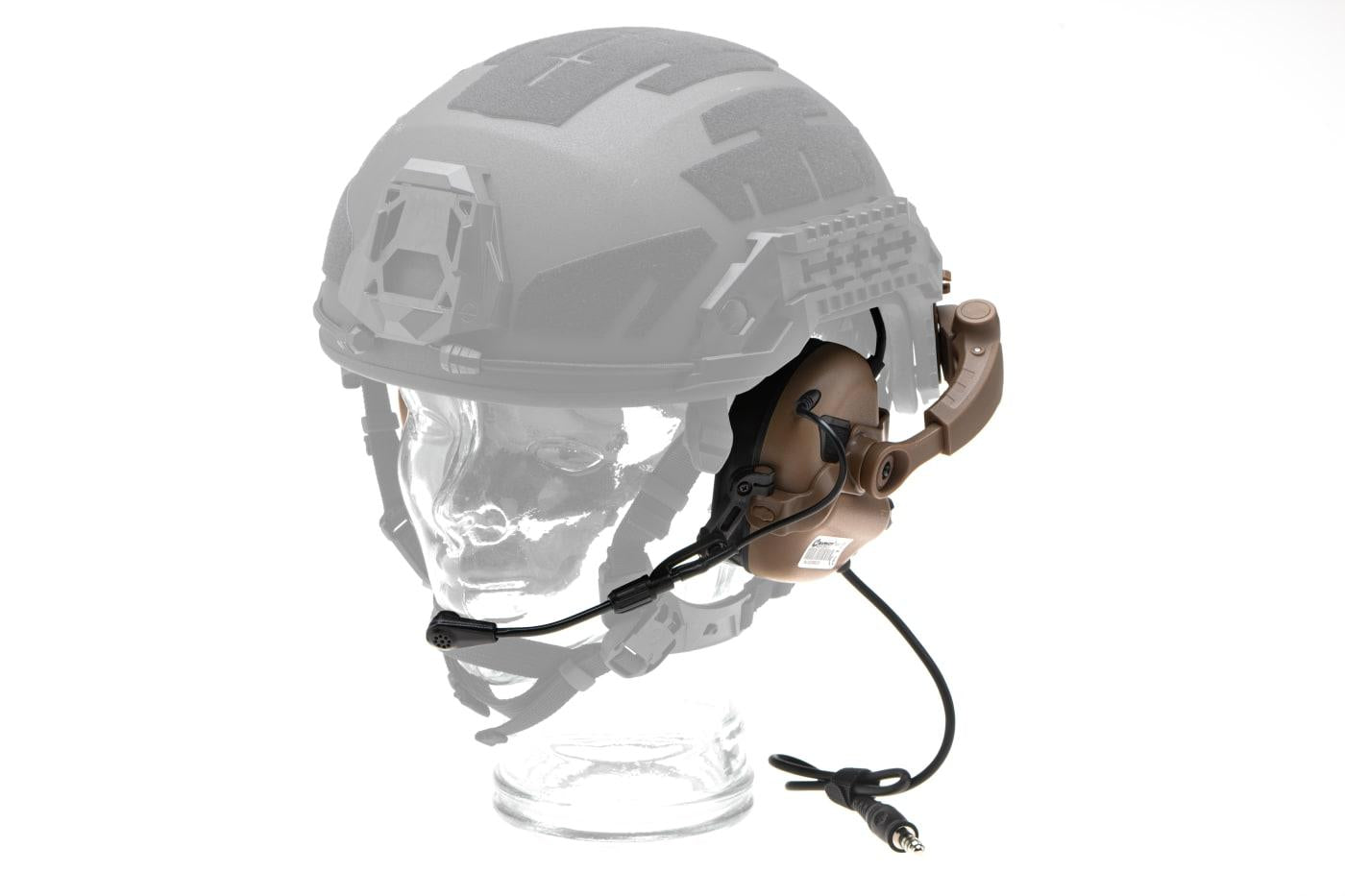 Earmor M32X Plus Hearing Protection Set for ARC Helmet Rails Coyote