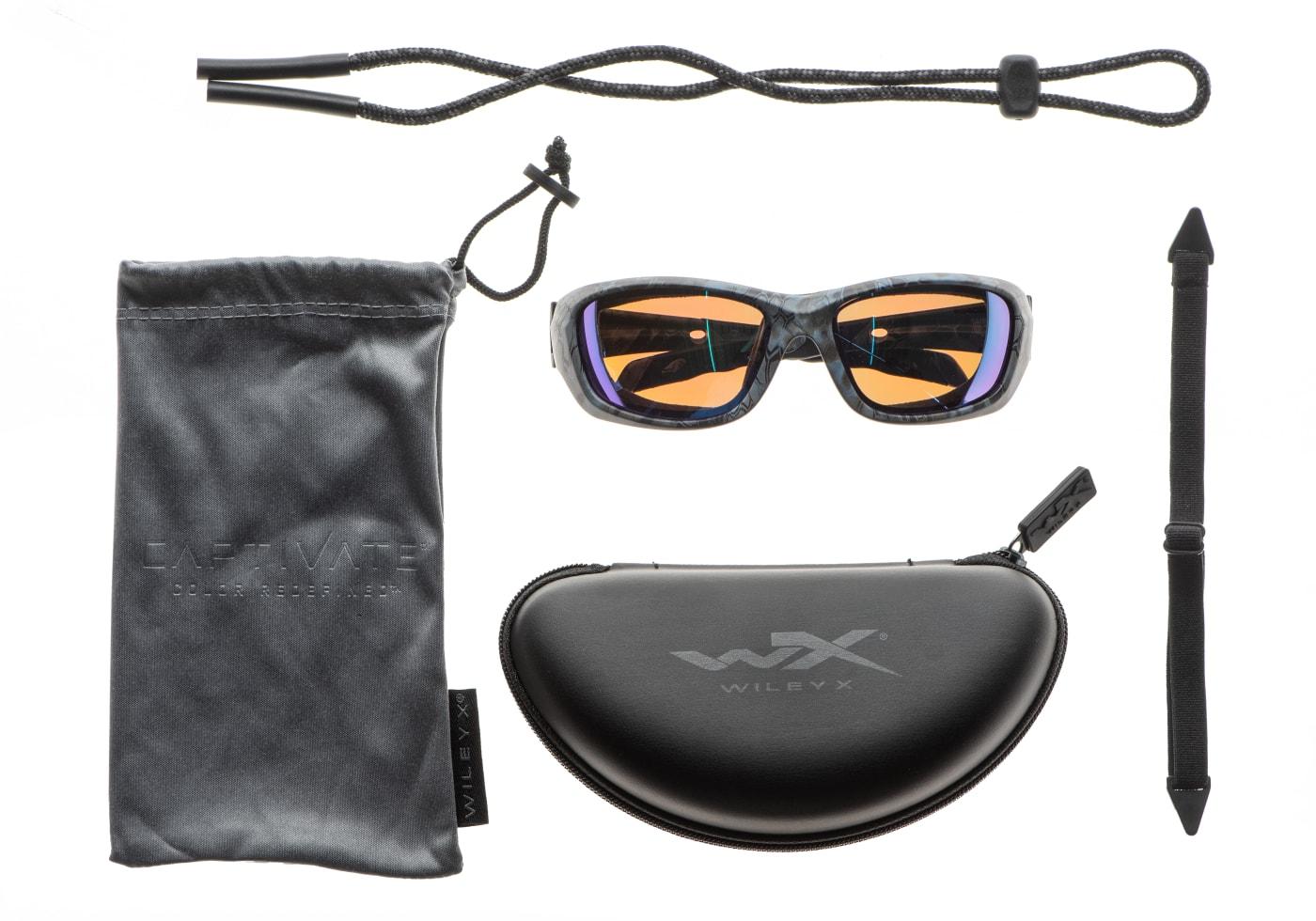 Wiley X WX Gravity Captivate Polarized Green Mirror Kryptek Neptune