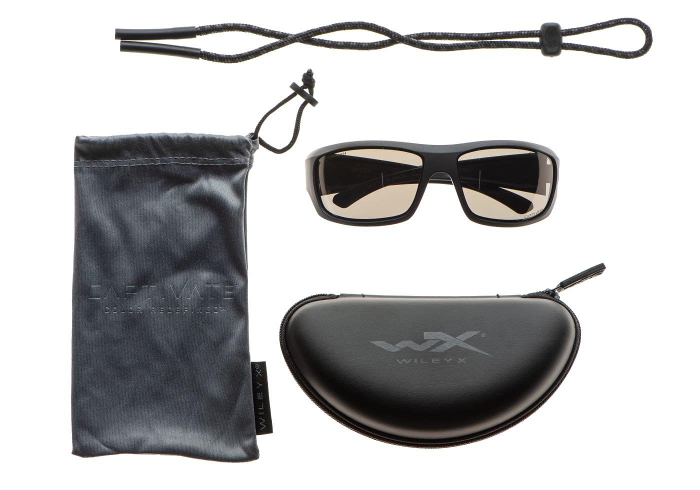 Wiley X WX Omega Captivate Polarized Grey Black