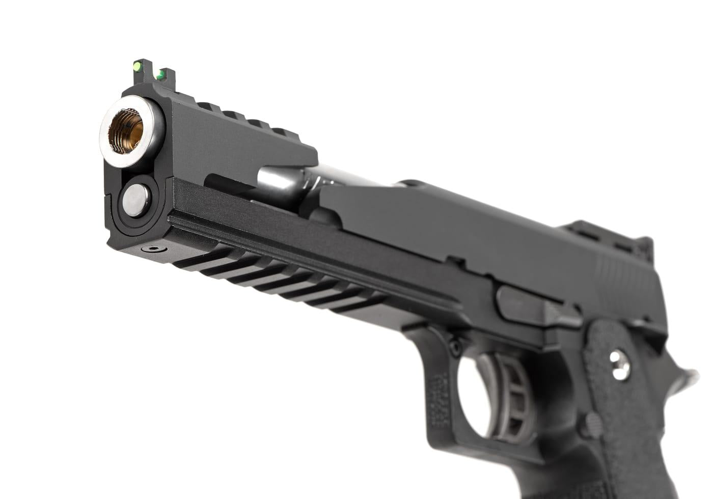 WE Hi-Capa 6 T-Rex Customs Titanium Barrel Full Metal GBB Black