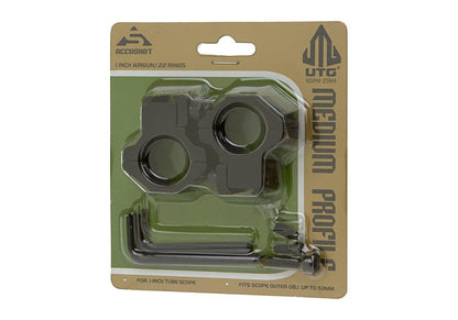 Leapers 25.4mm Airgun Mount Ring Medium Black