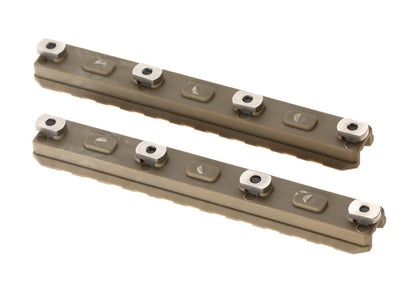 Ares 5 Inch M-LOK Plastic Rail 2-Pack Dark Earth