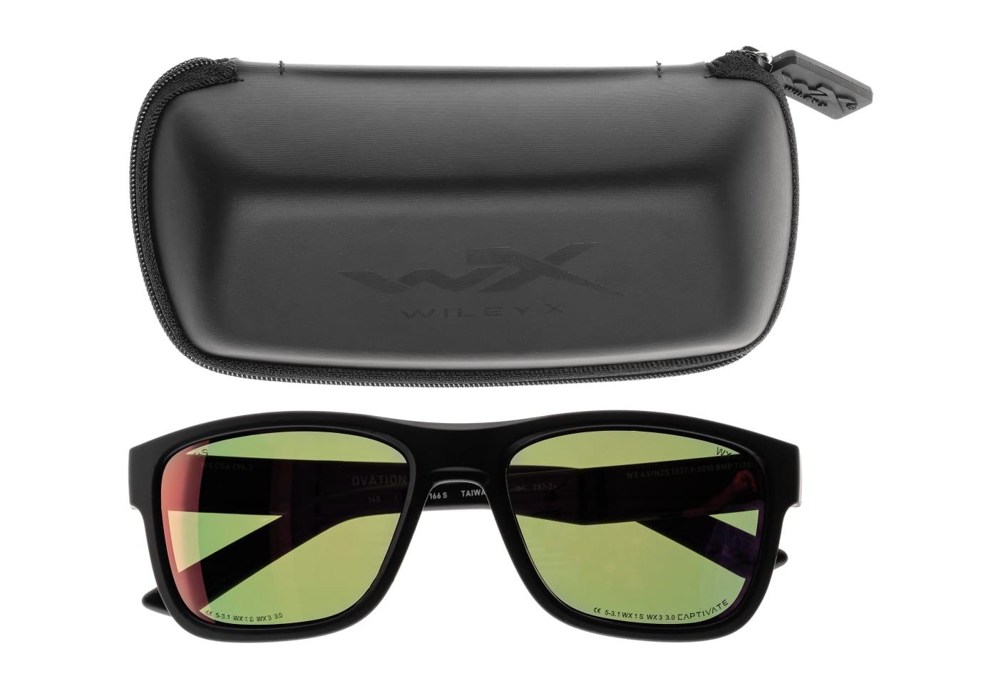 Wiley X WX Ovation Captivate Polarized Rose Gold Mirror Black