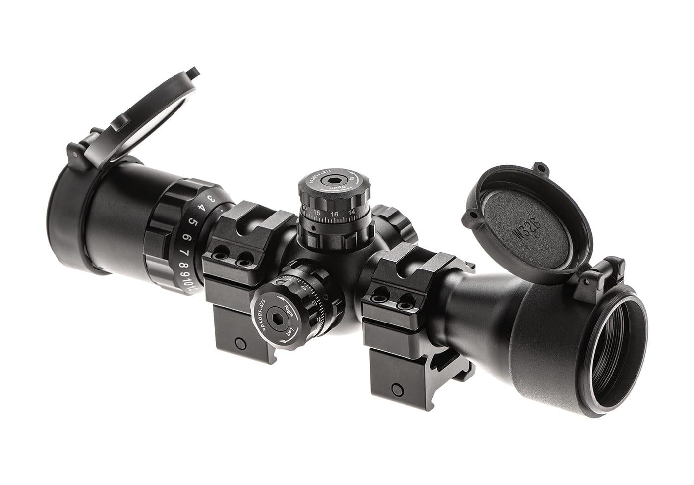 Leapers BugBuster 3-12X32 Rifle Scope Side AO Mil-Dot With QD Rings Black