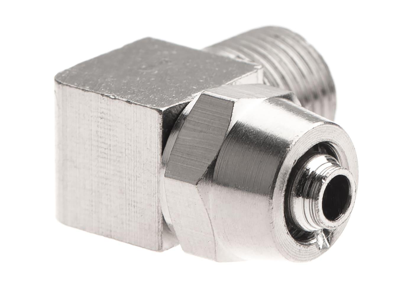 EpeS HPA 6mm Hose Coupling with Screwed Catch 90 Degree - Outer 1/8 NPT