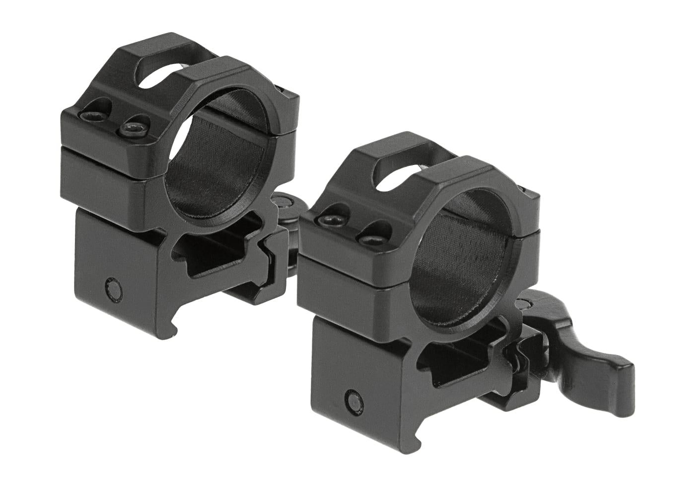 Leapers QD 25.4mm CNC Mount Rings Medium Black