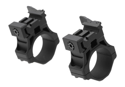 Leapers Accu-Sync QR 30mm Medium Profile Scope Mount Rings Black