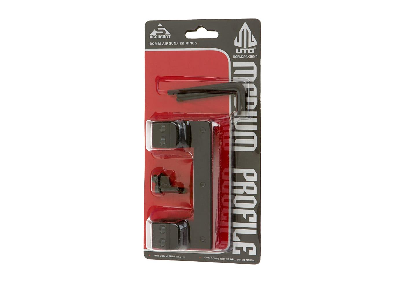 Leapers 30mm Airgun Mount Base Medium Black