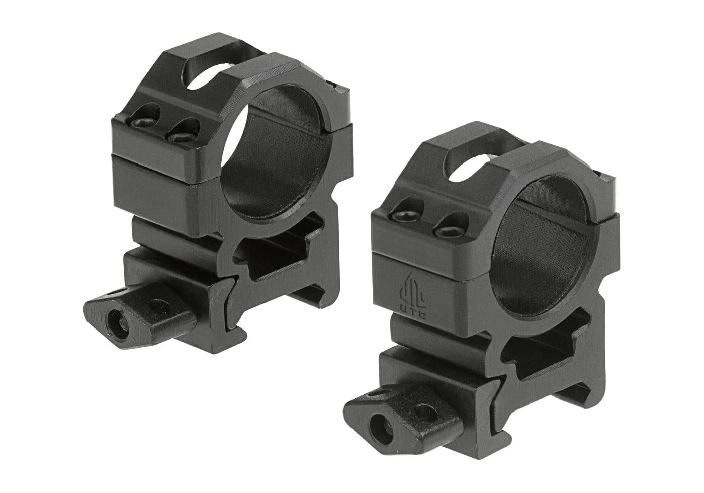 Leapers 25.4mm CNC Mount Rings Medium Black