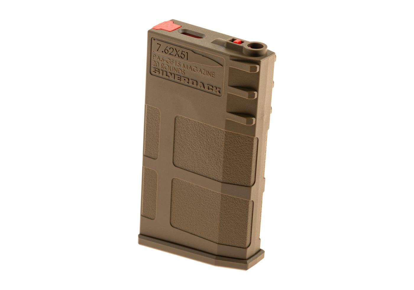 Silverback Magazine MDRX/AR10 Midcap 78rds Tan