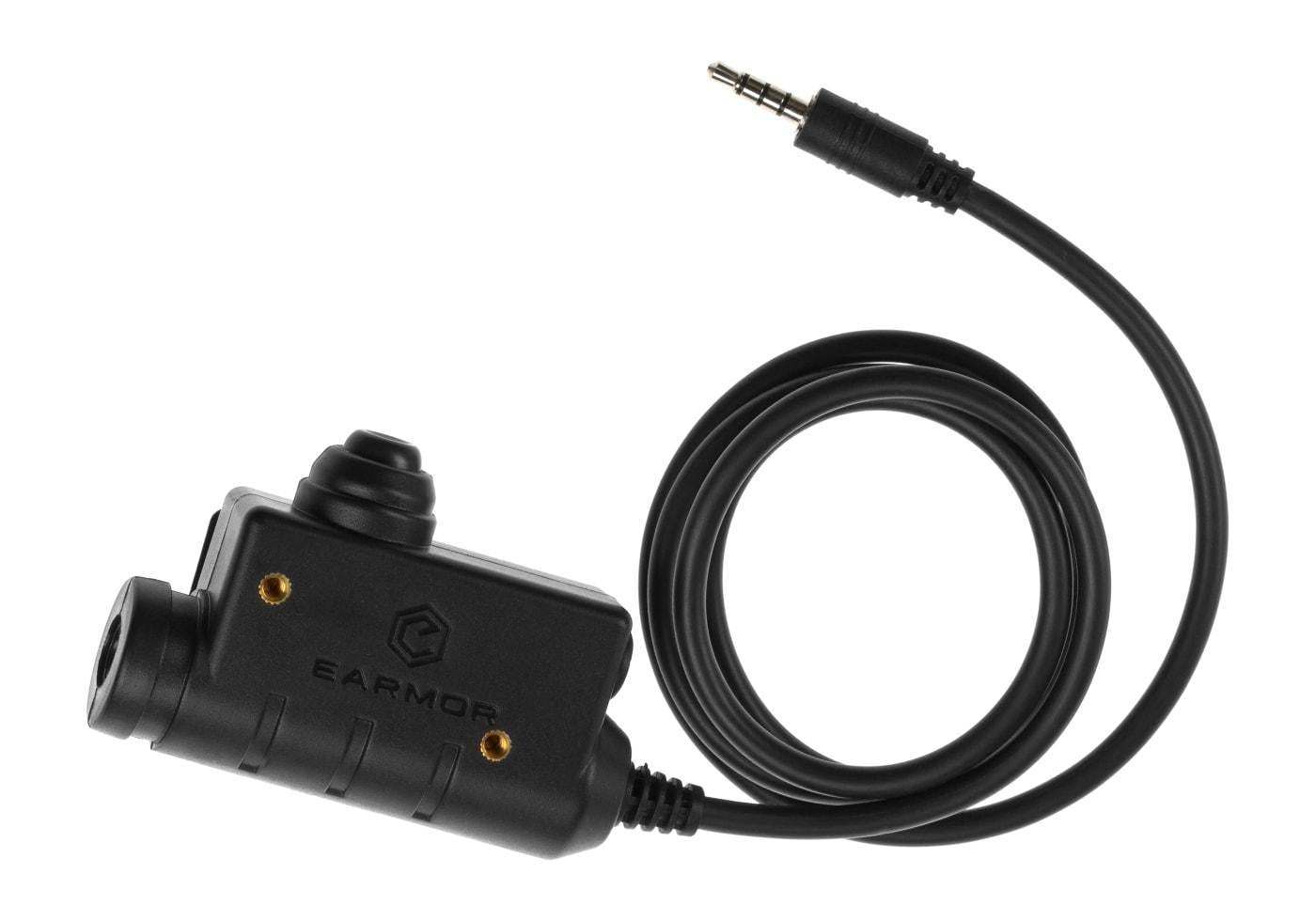 Earmor M51 Tactical PTT 3.5mm AUX Black