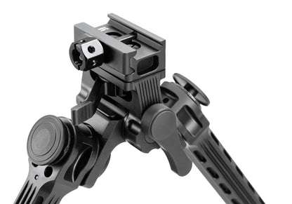 Leapers Big Bore Full Stability 9.4-14.0 Inch Center Height Bipod Black