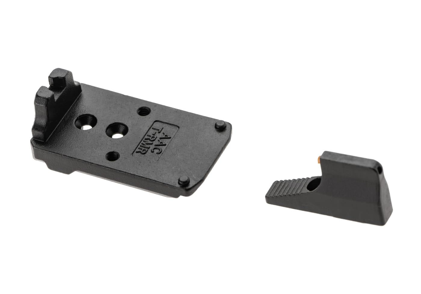 Action Army AAP01 Steel RMR Adapter & Front Sight Set Black