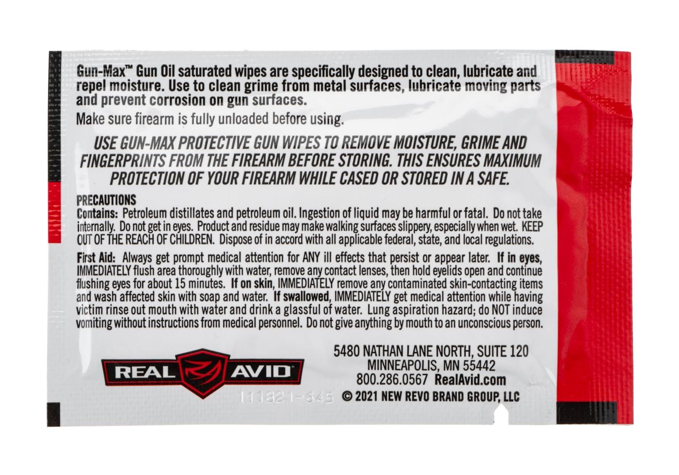 Real Avid Gun-Max Gun Oil Wipes