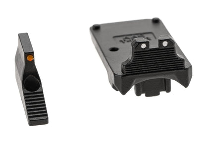 Action Army AAP01 Steel RMR Adapter & Front Sight Set Black
