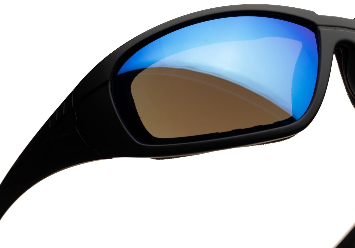 Wiley X WX Boss Captivate Polarized Blue Mirror Black