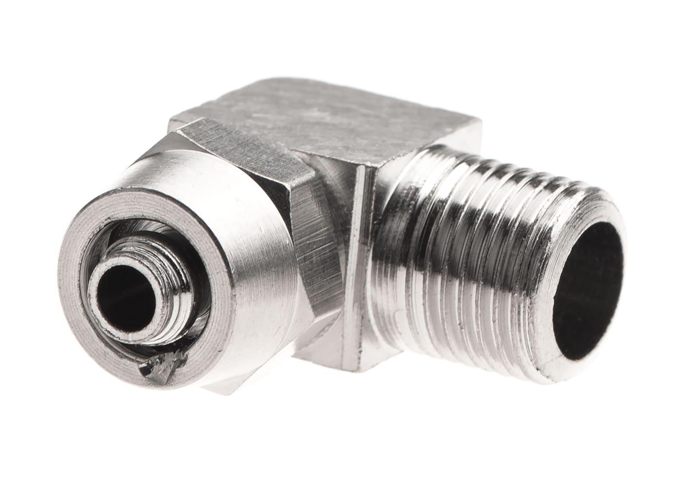EpeS HPA 6mm Hose Coupling with Screwed Catch 90 Degree - Outer 1/8 NPT