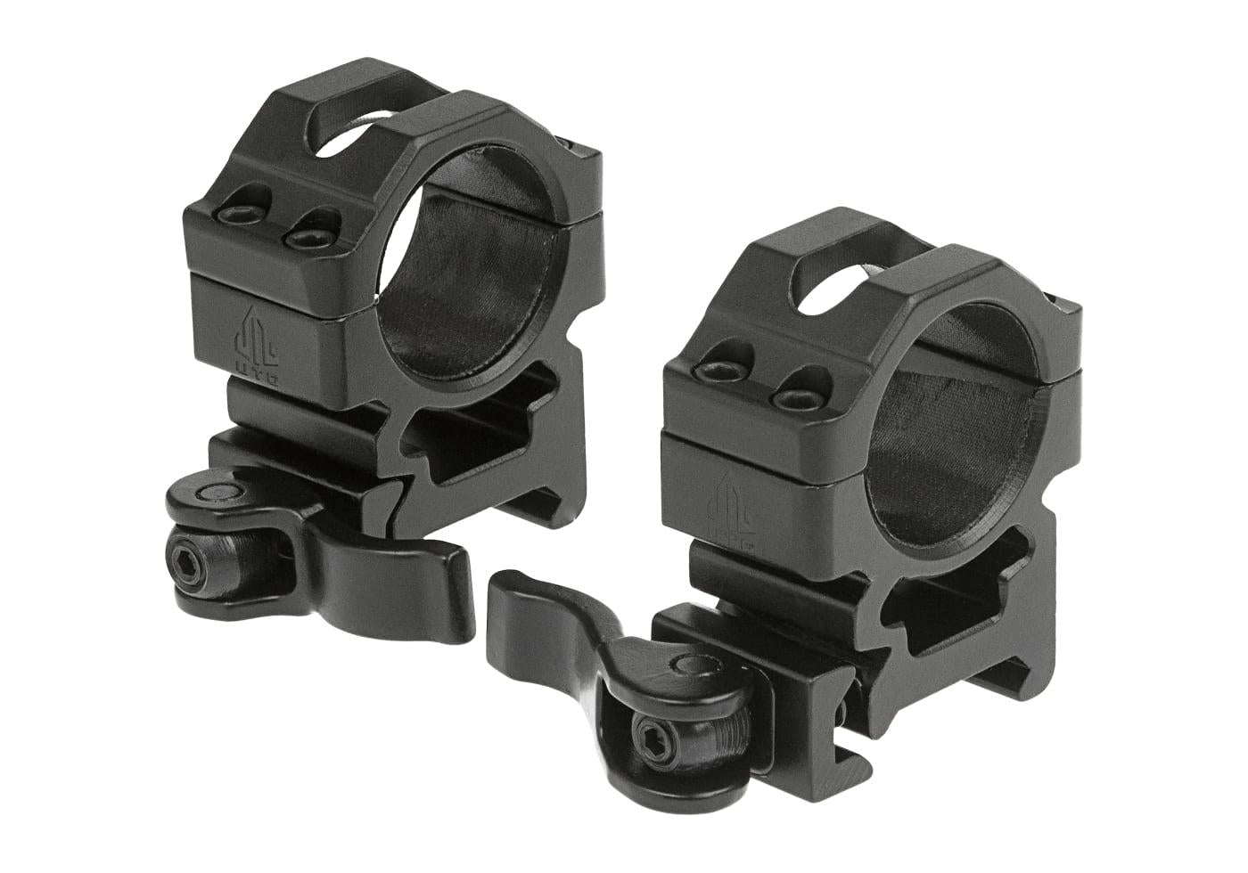 Leapers QD 25.4mm CNC Mount Rings Medium Black