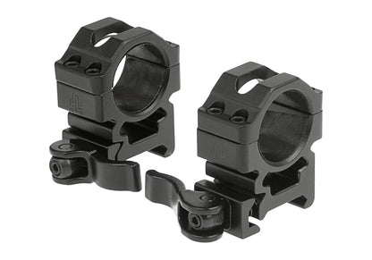Leapers QD 25.4mm CNC Mount Rings Medium Black