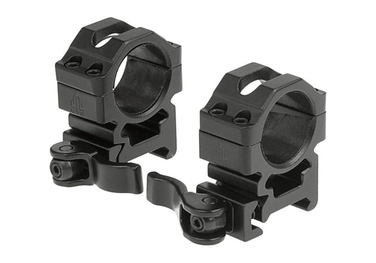 Leapers QD 25.4mm CNC Mount Rings Medium Black