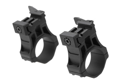 Leapers Accu-Sync QR 30mm High Profile Scope Mount Rings Black