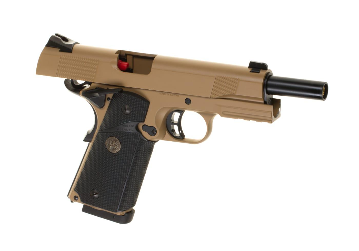 KJW M1911 MEU Full Metal Tan Co2 Pistol Tan