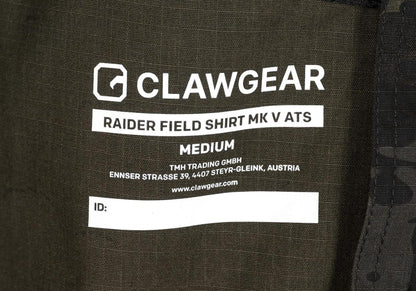 Clawgear Raider Field Shirt MK V ATS Flex Multicam Black