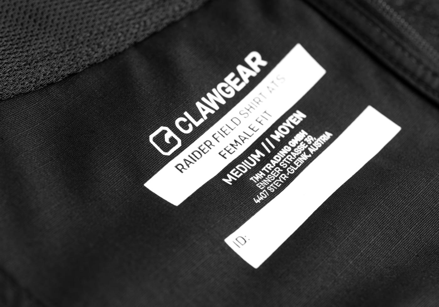 Clawgear Raider Field Shirt ATS Female Fit Black