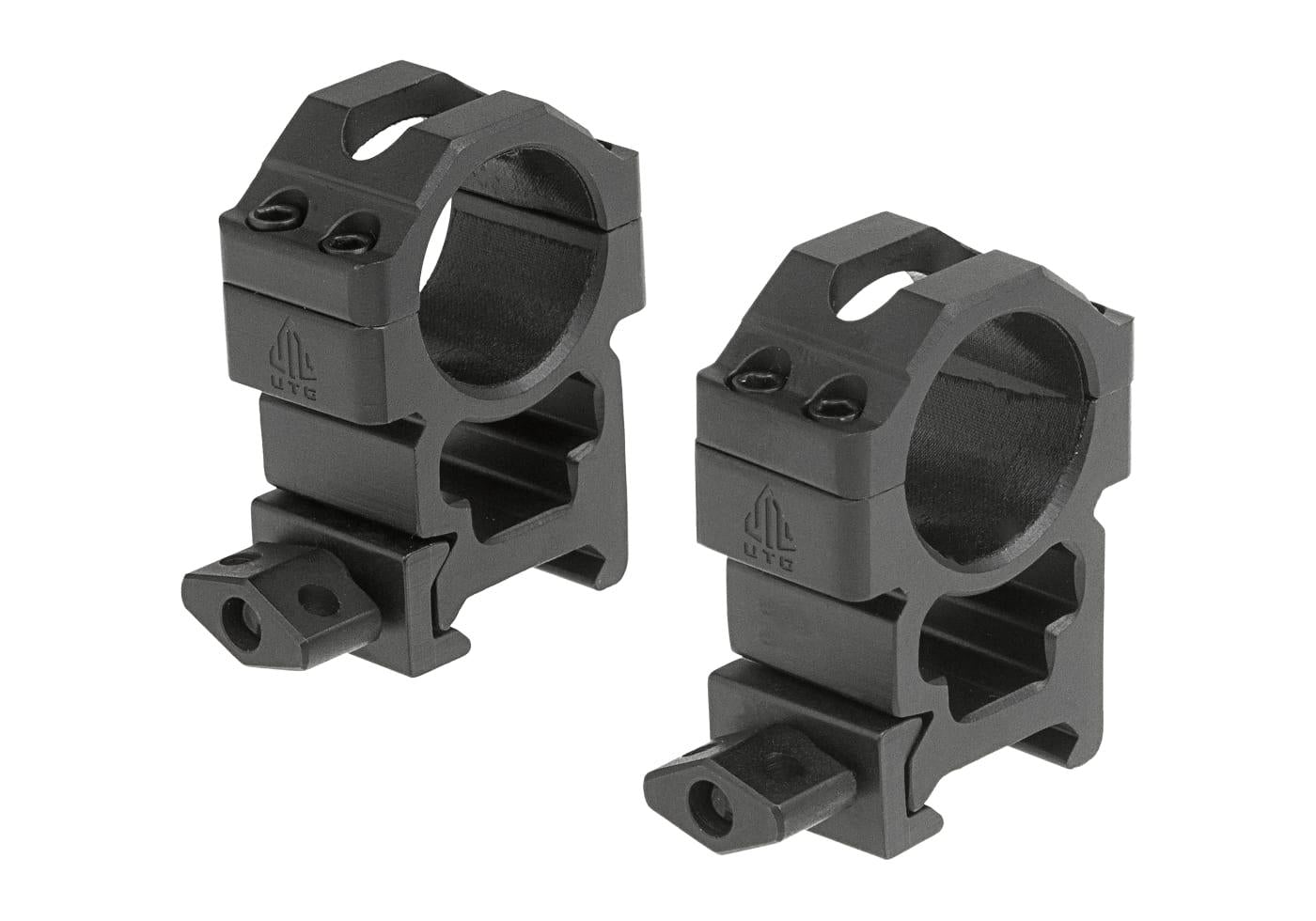 Leapers 25.4mm CNC Mount Rings High Black