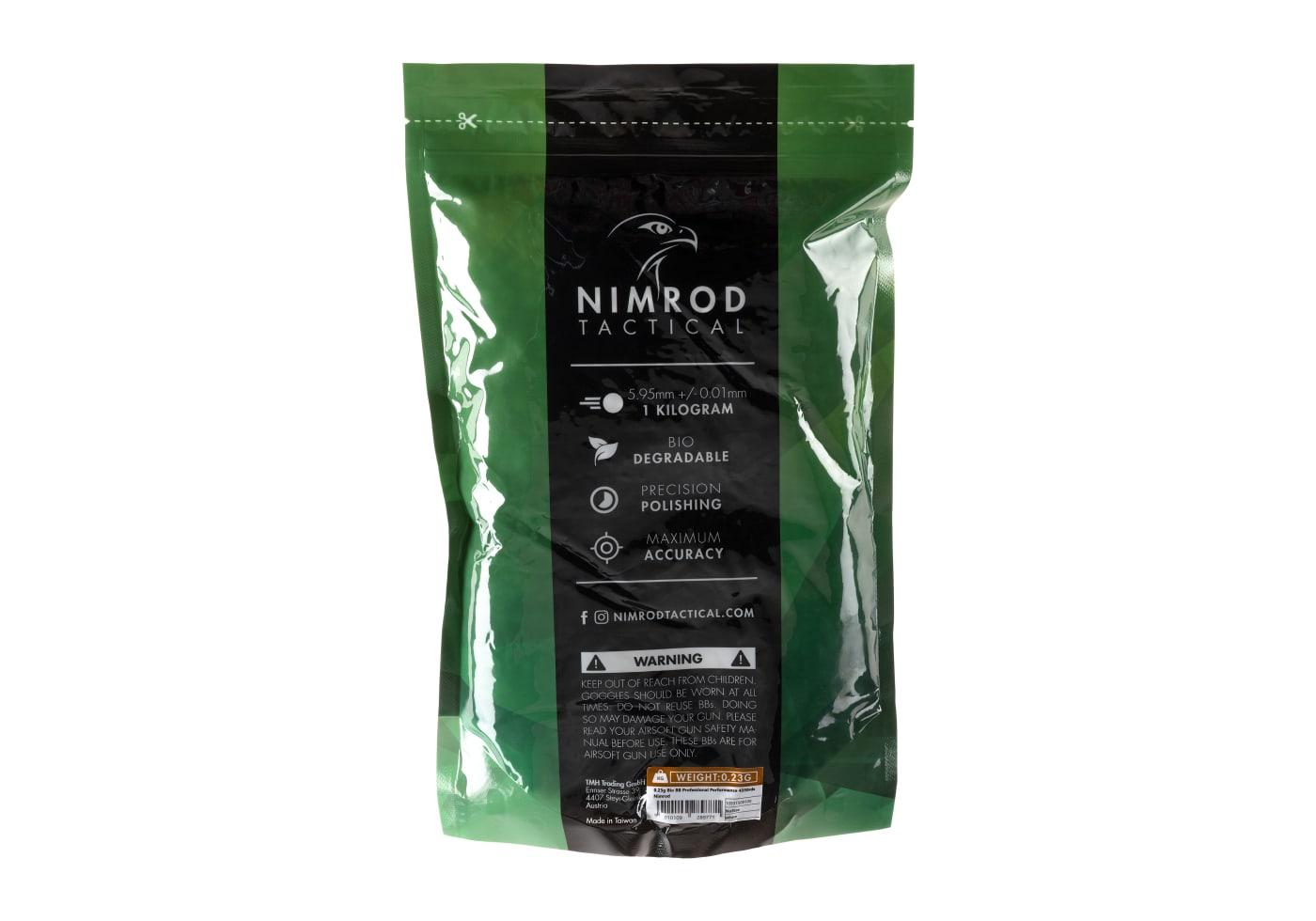 Nimrod 0.23g Airsoft Bio BB Professional Performance 4350rds White