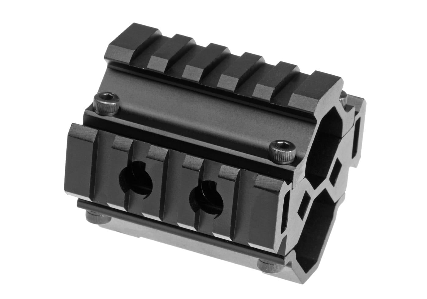 Leapers Triple Rail Shotgun Barrel Mount 5-Slot Black