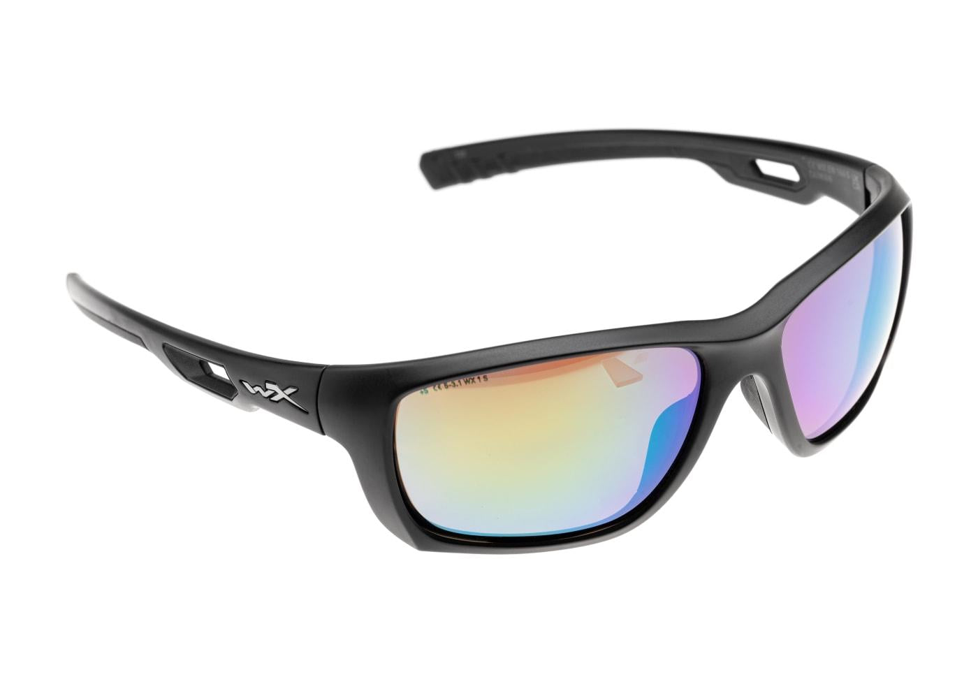 Wiley X WX Aspect Captivate Polarized Green Mirror Black