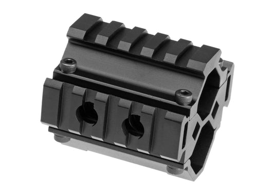Leapers Triple Rail Shotgun Barrel Mount 5-Slot Black